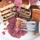 Banana Pancakes w/Raspberries'n'Cream Sauce