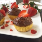Paleo Cupcakes w/Strawberry Filling & Chocolate Frosting
