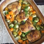 One Pan Butter Chicken Thighs and Veggies