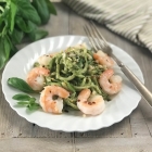 Pesto Zucchini Noodles w/Garlic Shrimp - Using Green Giant 