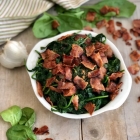 Balsamic Spinach & Bacon Sauté